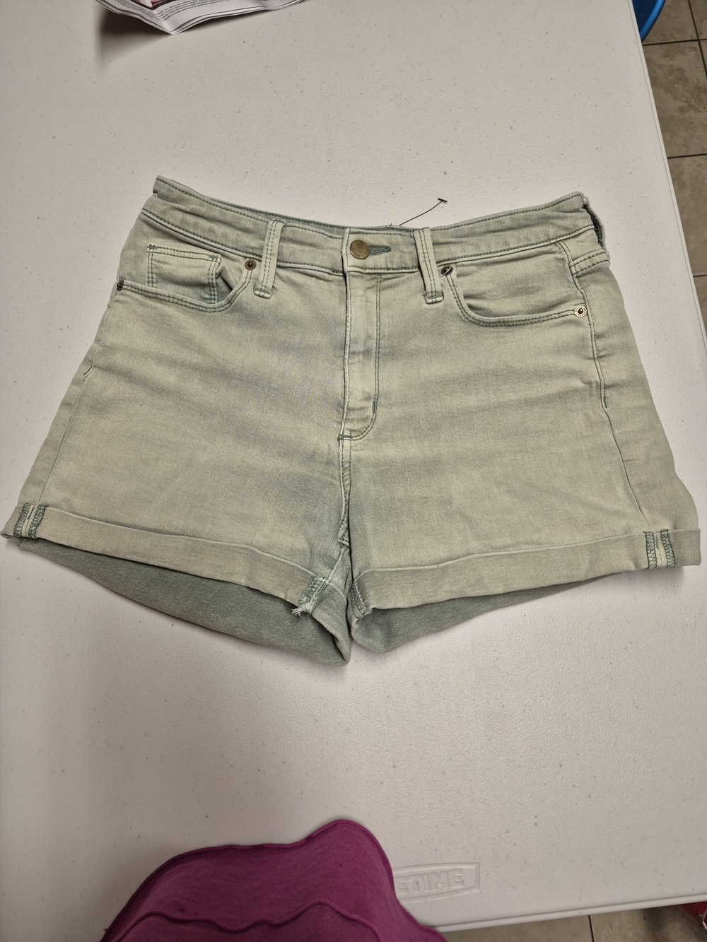 Universal Thread High-Rise Sage Green Denim Shorts